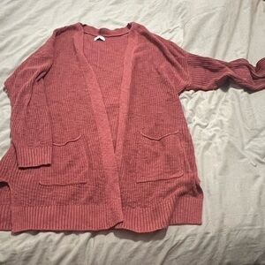 Womens Sonoma good for life XXL red/mauve/rose cardigan.